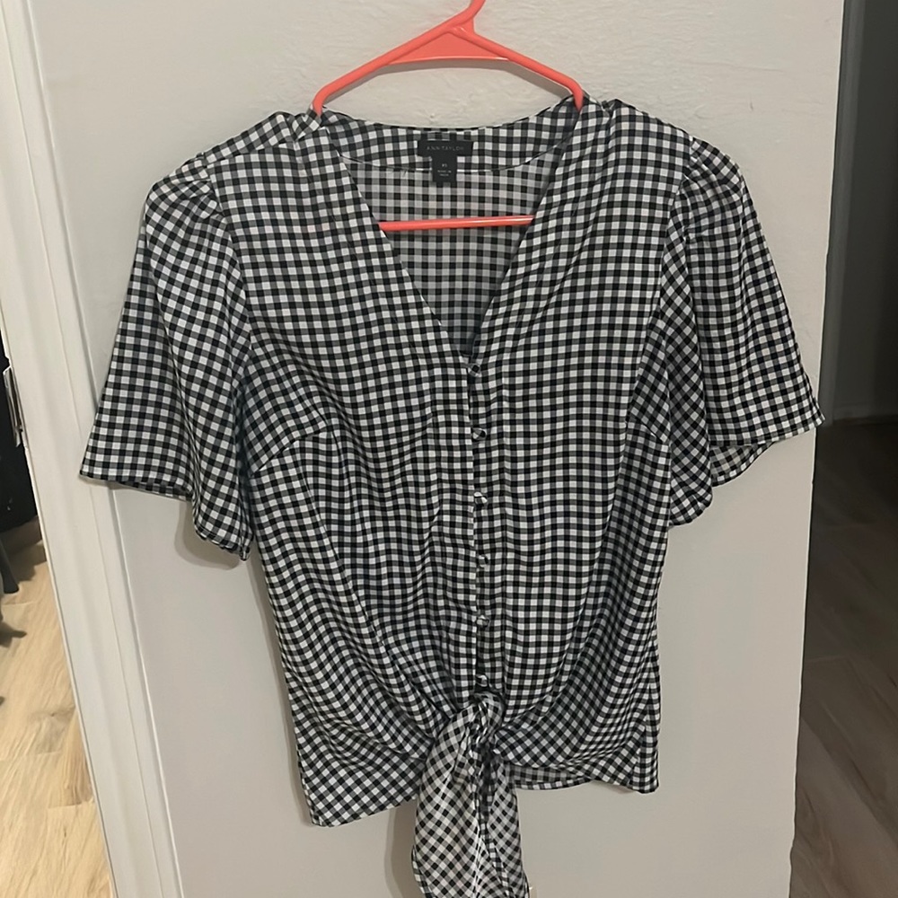 Ann Taylor Gingham Top